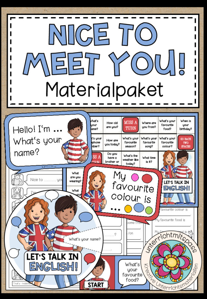 Nice to meet you – Erste Dialoge in Englisch (Materialpaket)