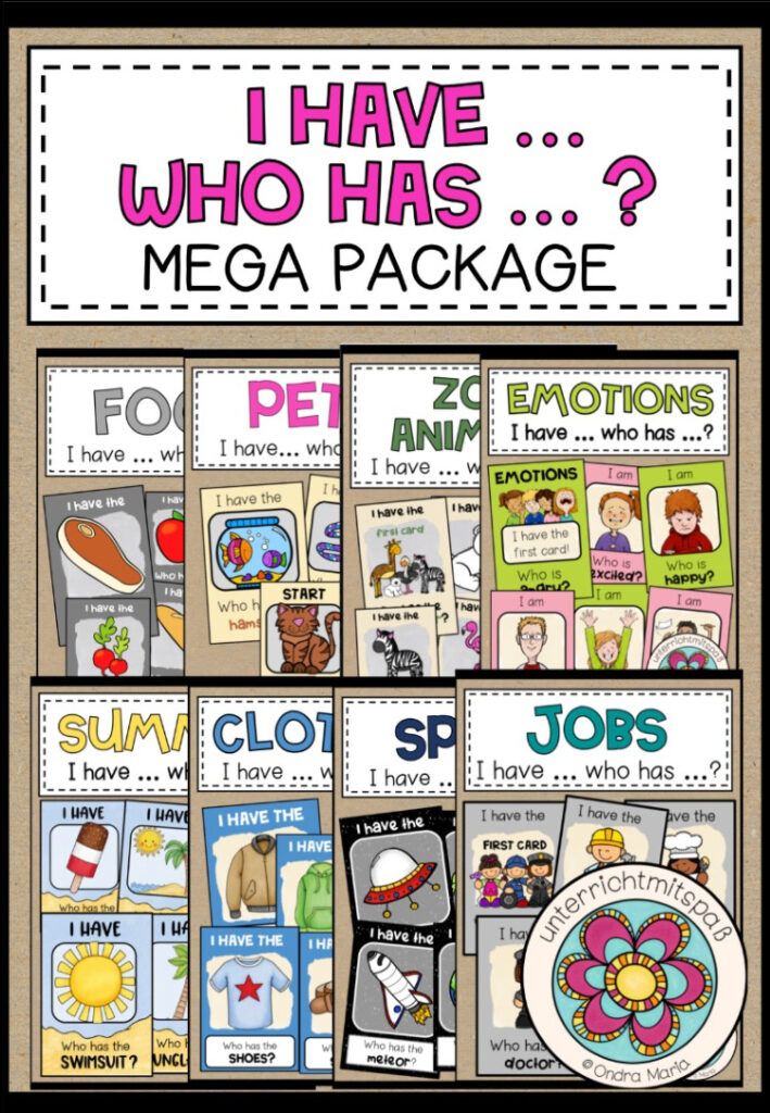 I HAVE … WHO HAS … – MEGA PAKET (wachsendes Paket)