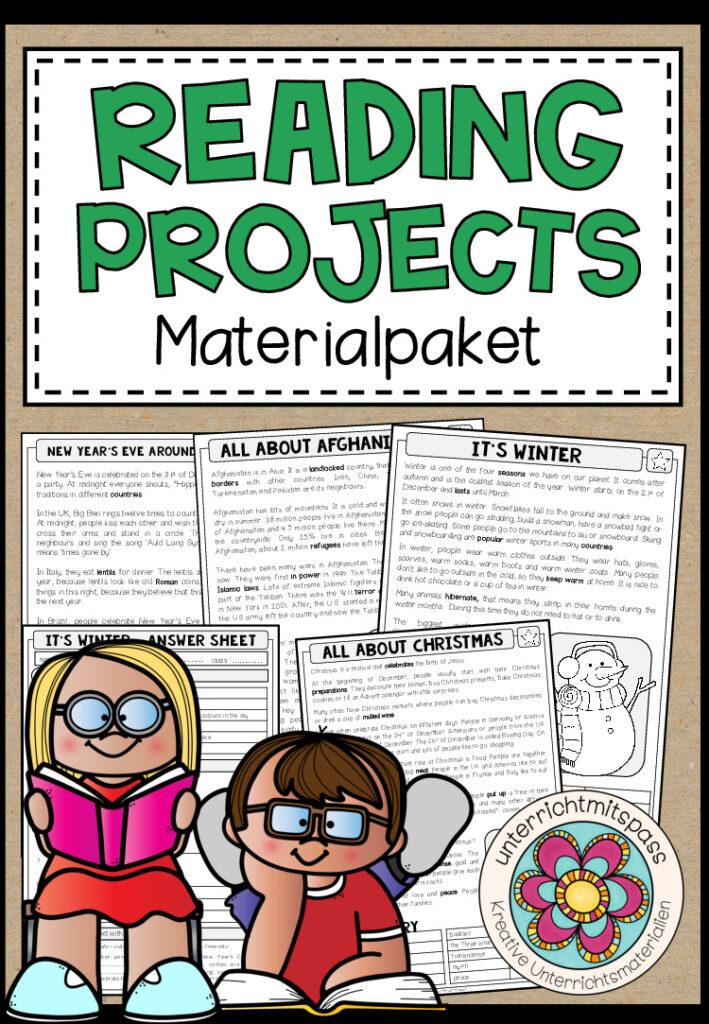 READING PROJECTS – Sammlung von Reading Comprehensions (wachsendes Paket)