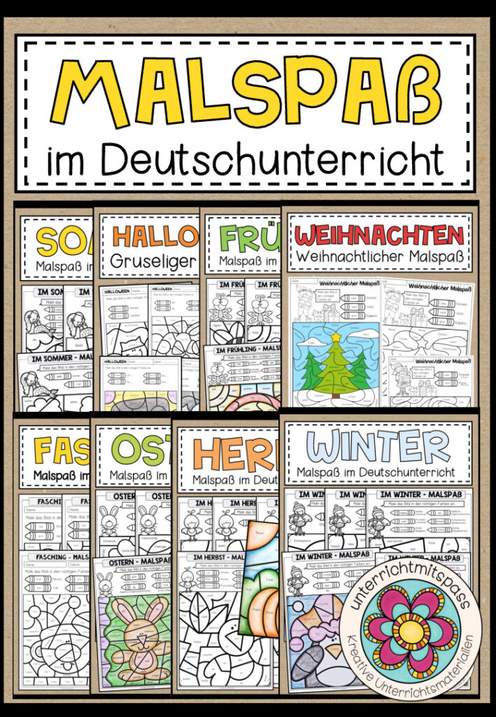 MALSPAß im Deutschunterricht – Sparpaket (wachsendes Paket)