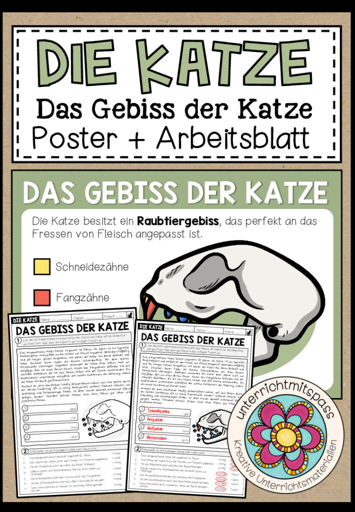 DAS GEBISS DER KATZE – Poster + Arbeitsblatt