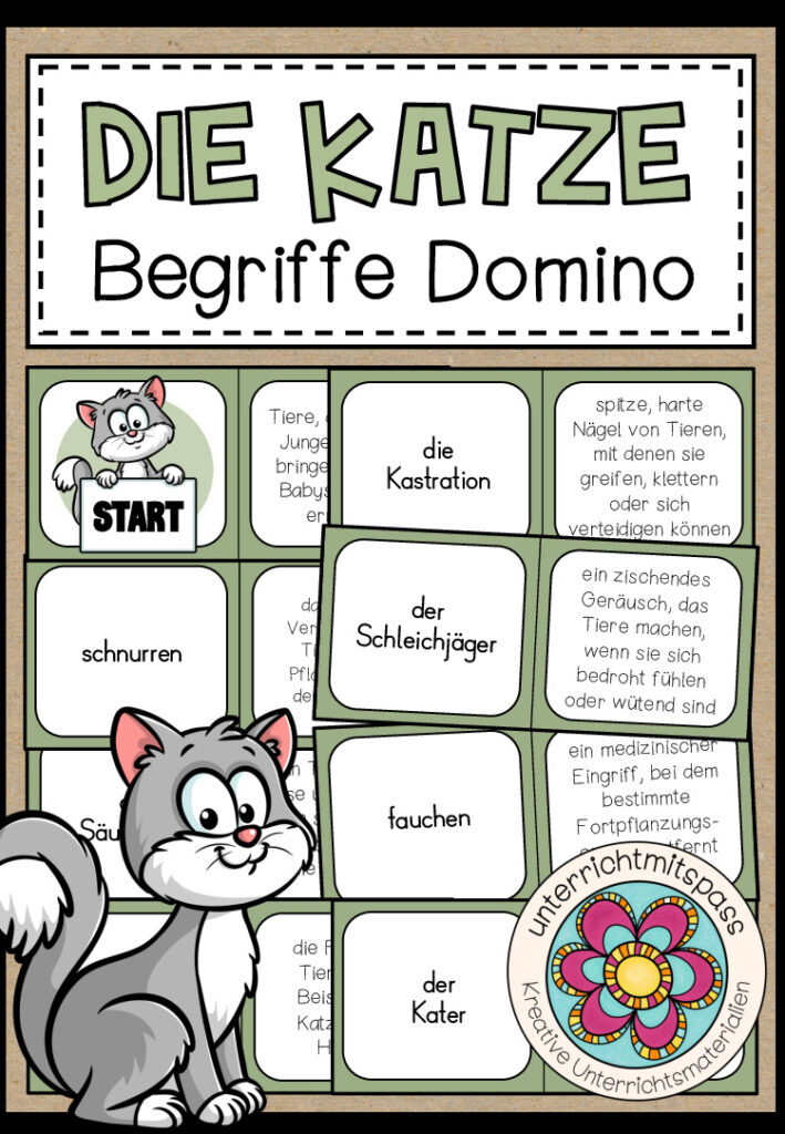 DIE KATZE – Begriffe Domino