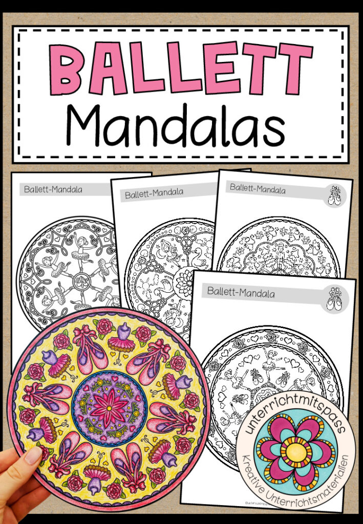 BALLETT – Mandalas (5 Malvorlagen)