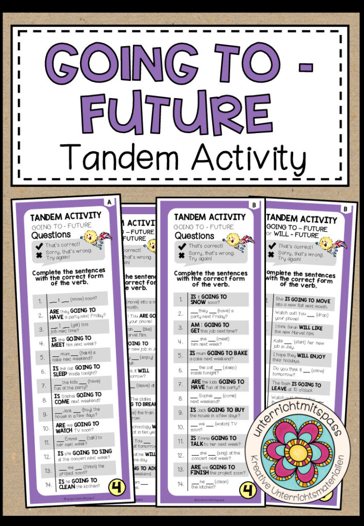 GOING TO – FUTURE – Tandem Activity