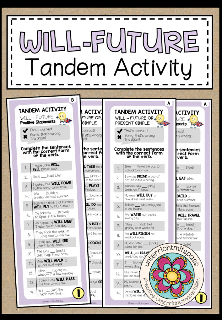 WILL – FUTURE – Tandem Activity