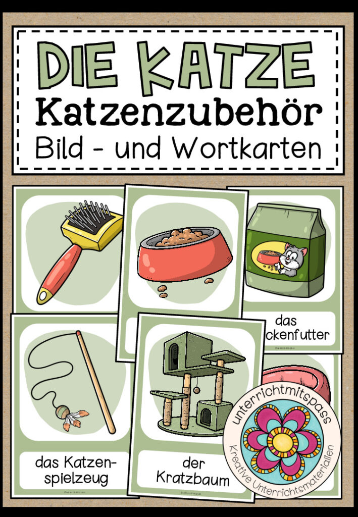 KATZENZUBEHÖR – Bild- und Wortkarten