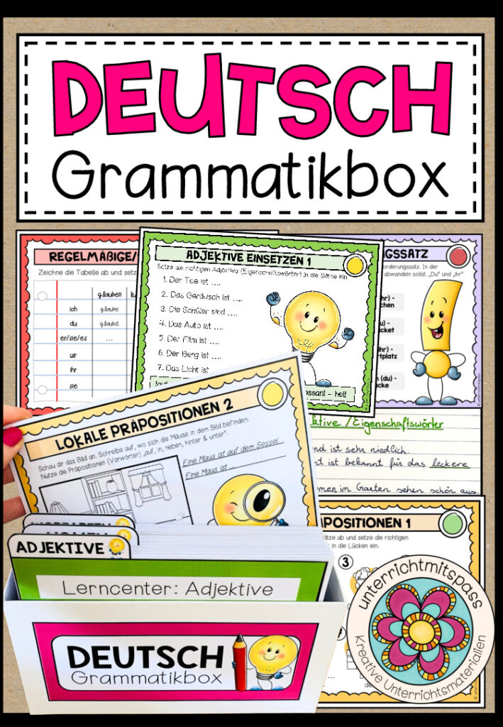 DEUTSCH – Grammatikbox – Lerncenter / Lerntheken (wachsendes Paket)