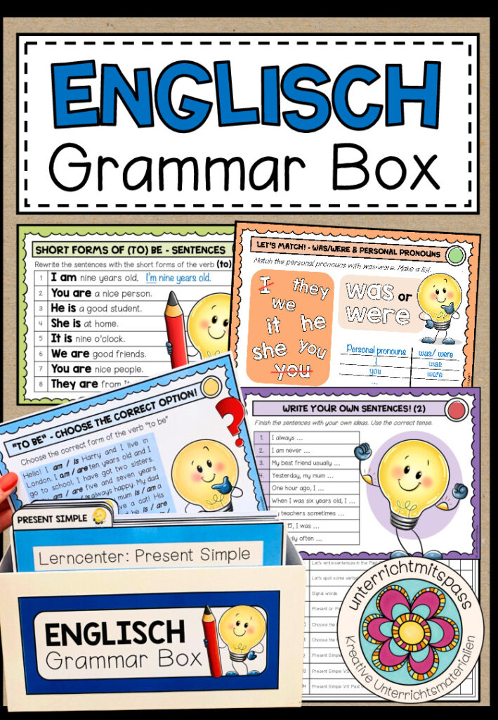 ENGLISCH – Grammar Box – Lerncenter / Lerntheken (wachsendes Paket)
