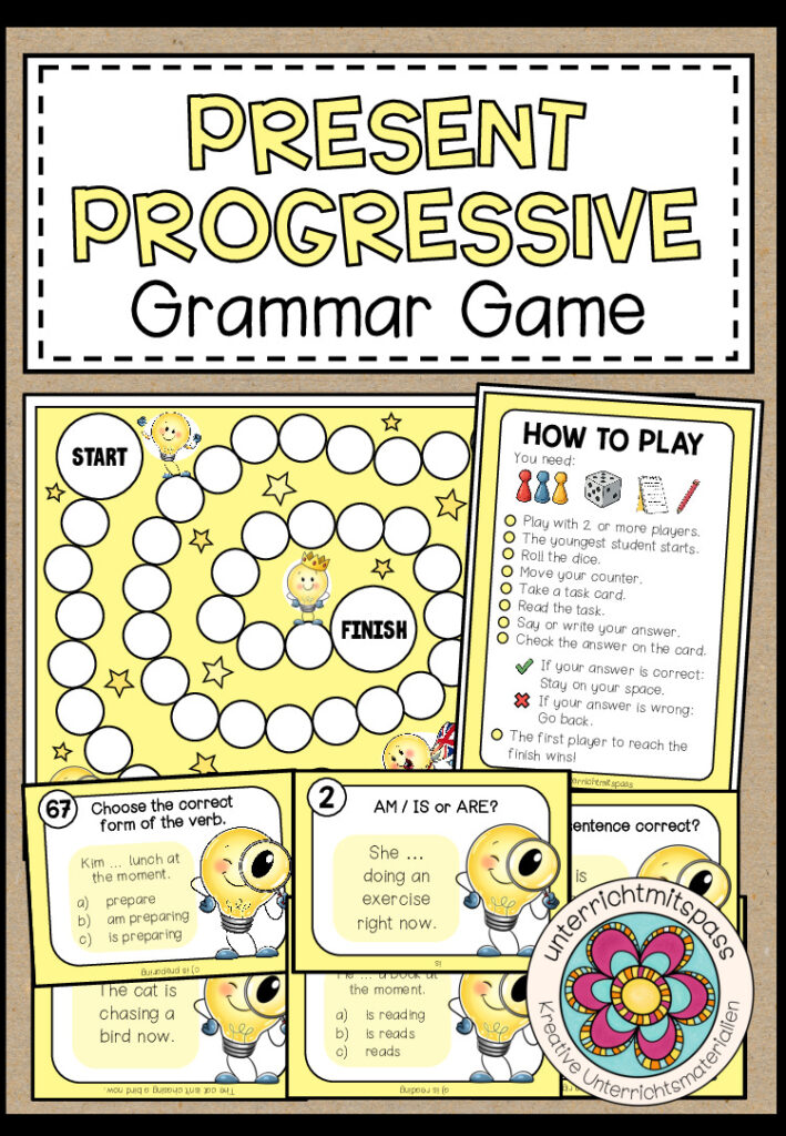 PRESENT PROGRESSIVE – Grammar Game