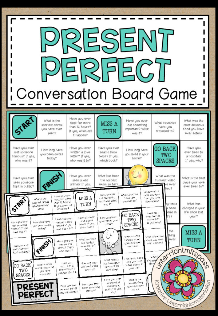PRESENT PERFECT – Grammar Conversation Board Game