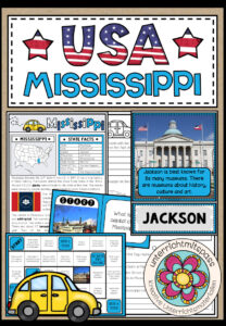 USA – Mississippi (Fact Sheets, Worksheets and Games)