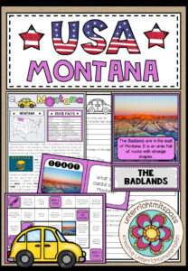 USA – Montana (Fact Sheets, Worksheets and Games)