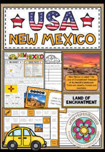 USA – New Mexico (Fact Sheets, Worksheets and Games)