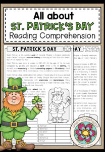 St. Patrick’s Day – Reading Comprehension