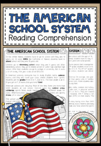 The American School System – Reading Comprehension (2-fach differenziert + Conversation Strips)