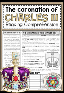 The Coronation of King Charles III – Reading Comprehension (2-fach differenziert + Conversation Strips)