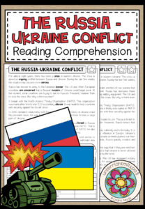 THE RUSSIA-UKRAINE CONFLICT – Reading Comprehension (2-fach differenziert + Conversation Strips)