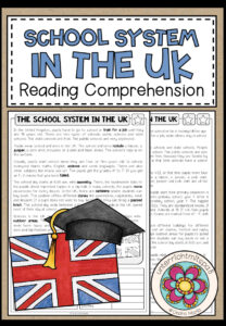 The School System in the UK – Reading Comprehension (2-fach differenziert + Conversation Strips)