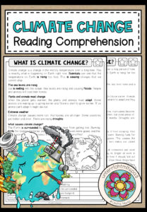 What is CLIMATE CHANGE? – Reading Comprehension (2-fach differenziert + Conversation Strips)