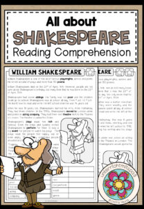 William Shakespeare – Reading Comprehension (2-fach differenziert + Conversation Strips)