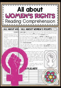 WOMEN’S RIGHTS – Reading Comprehension (2-fach differenziert + Conversation Strips)