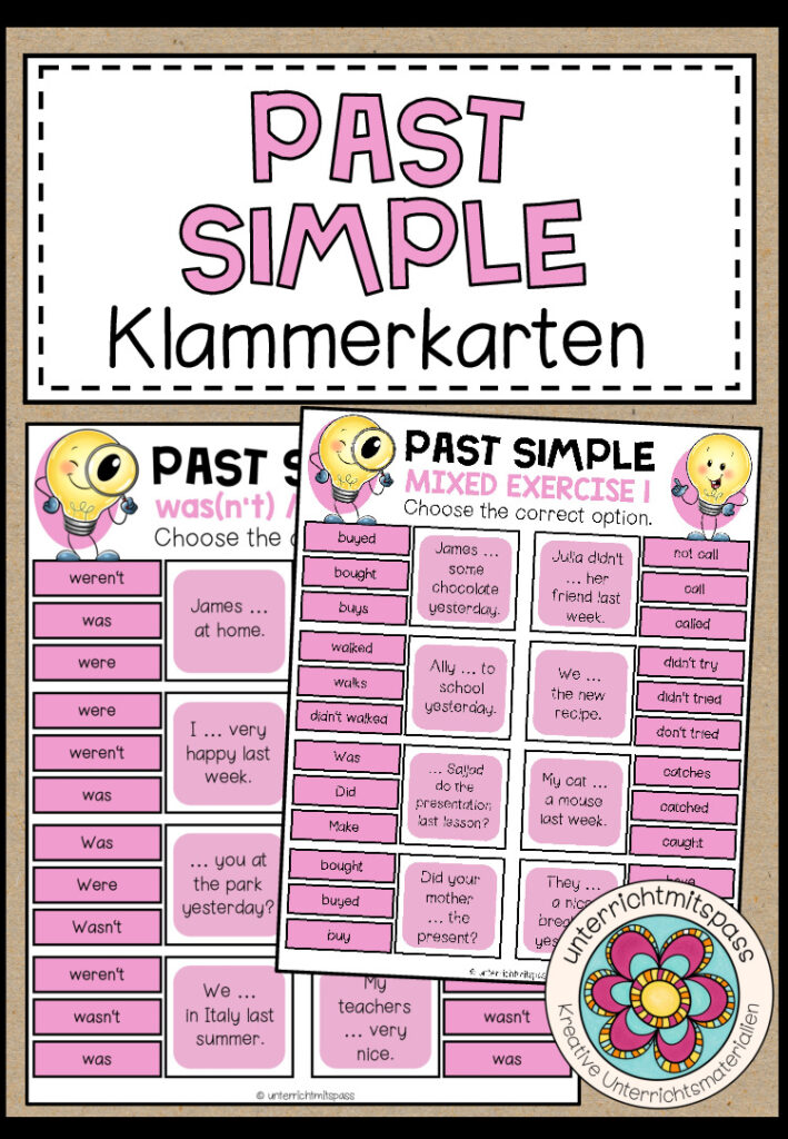 PAST SIMPLE – Klammerkarten