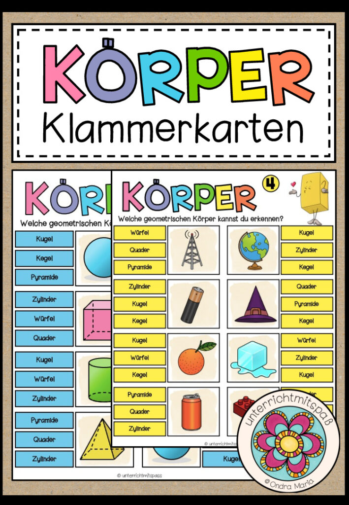 KÖRPER – 4 Klammerkarten