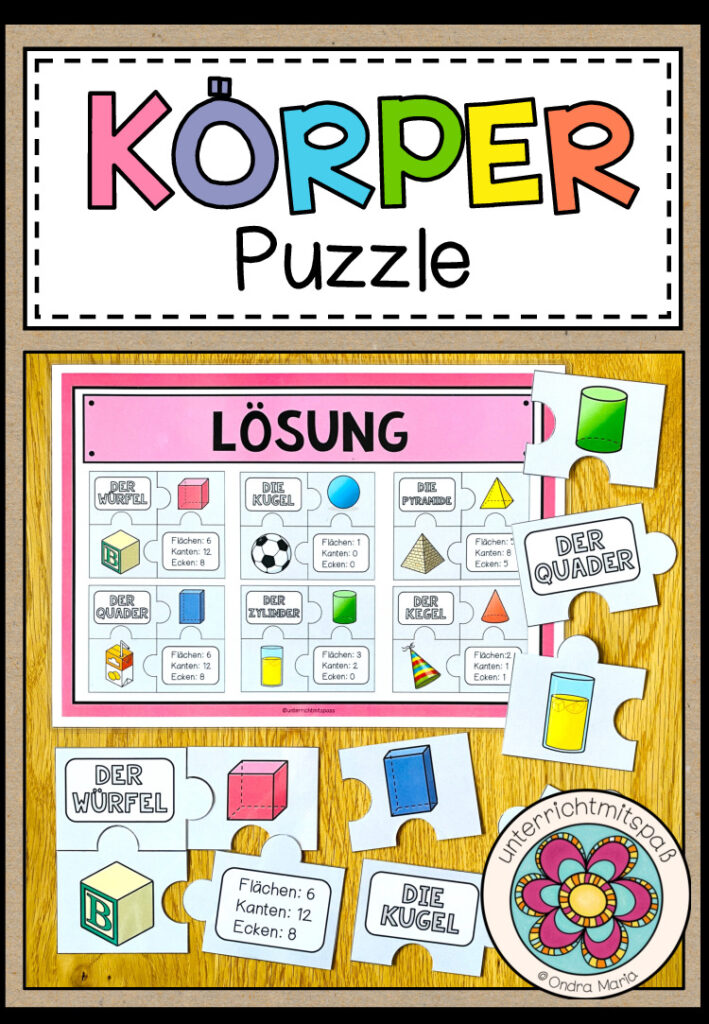 KÖRPER – Puzzle (Legeübung)