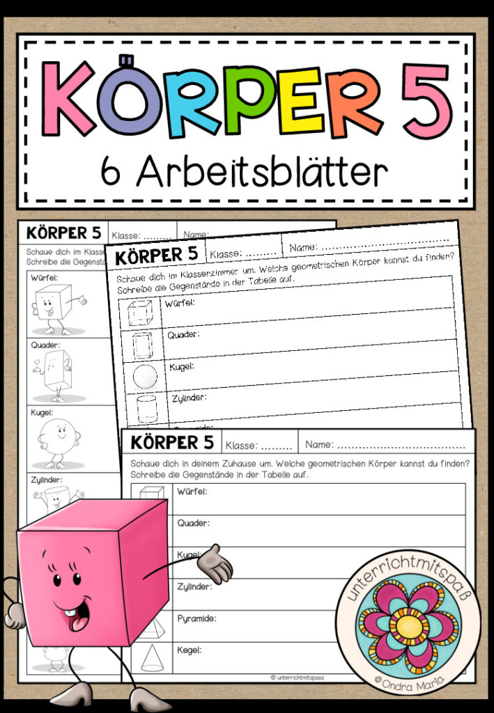 KÖRPER finden – 6 Arbeitsblätter