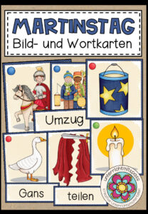 Der Martinstag (Sankt Martin) – Bild- und Wortkarten