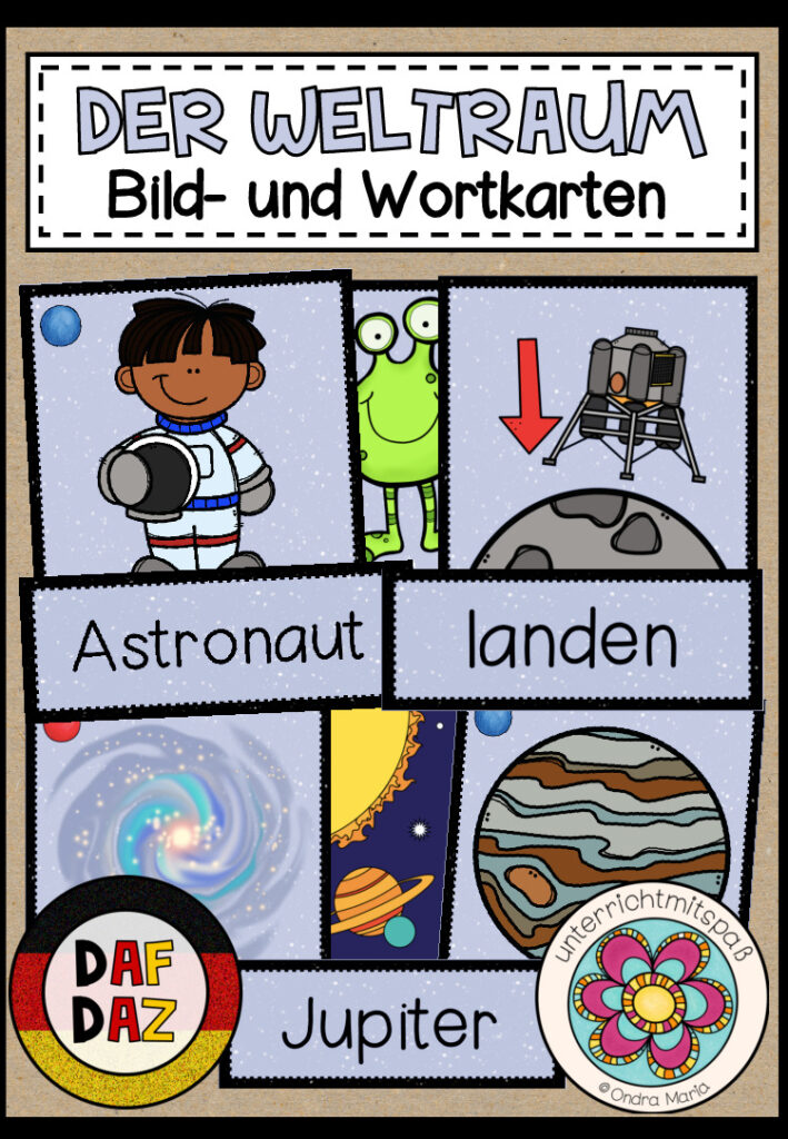 DER WELTRAUM – Bild- und Wortkarten (DAF/DAZ)