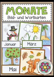 Die Monate – Bild- und Wortkarten