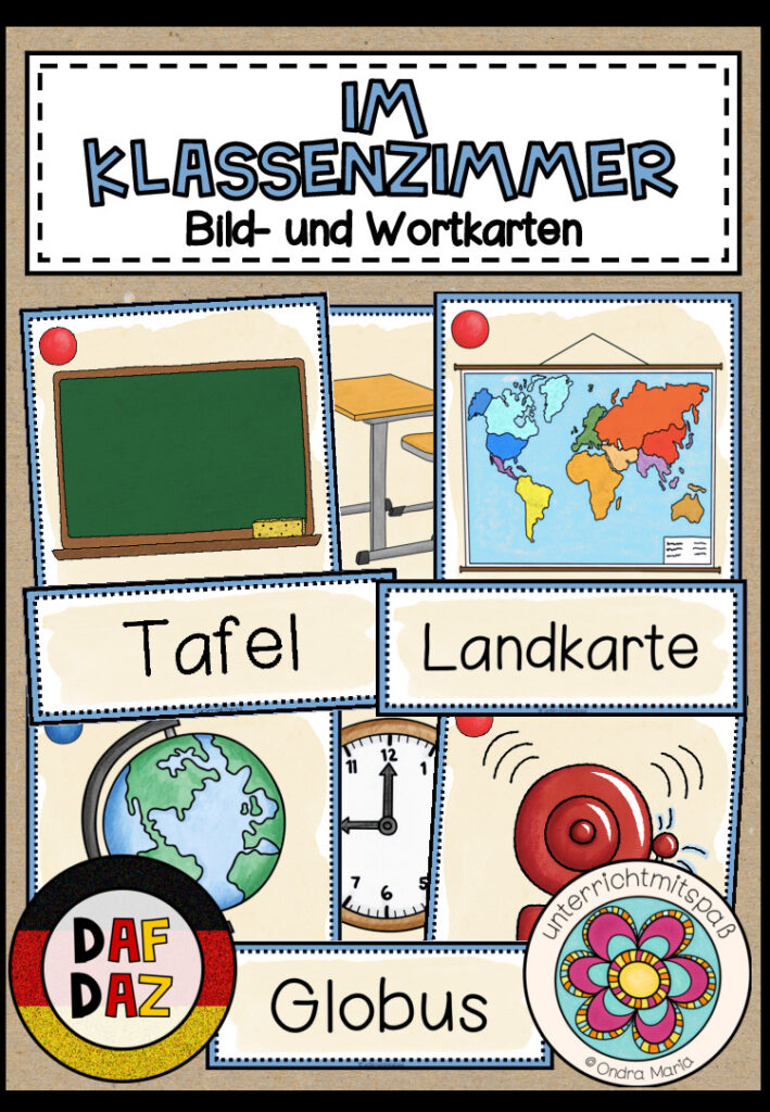 IM KLASSENZIMMER – Bild- und Wortkarten (DAF/DAZ)