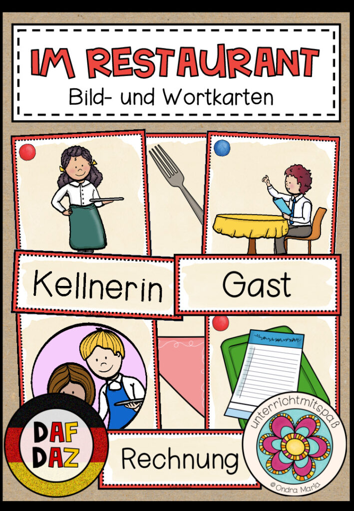 IM RESTAURANT – Bild- und Wortkarten (DAF/DAZ)
