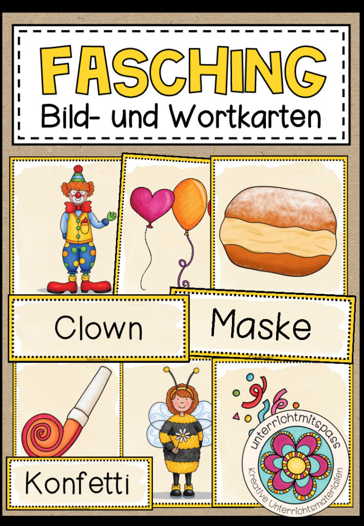 KARNEVAL / FASCHING – Bild- und Wortkarten (DAF/DAZ)