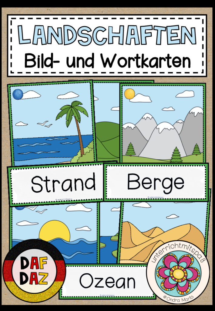 LANDSCHAFTEN – Bild- und Wortkarten (DAF/DAZ)