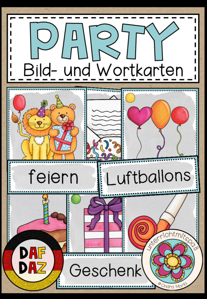 PARTY – Bild- und Wortkarten (DAF/DAZ)