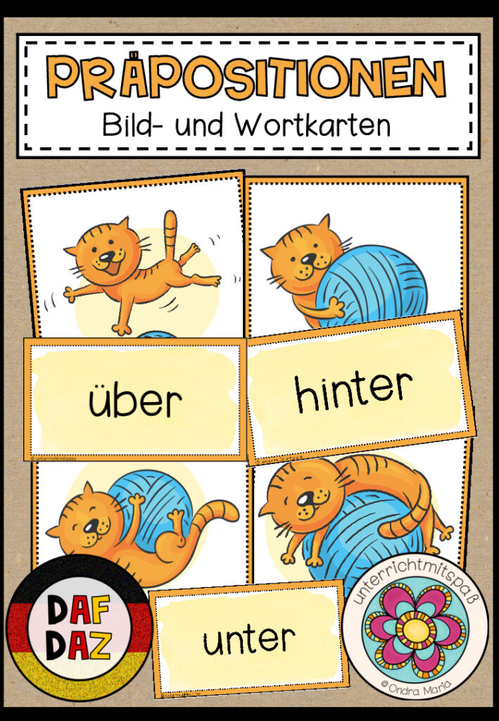 PRÄPOSITIONEN – Bild- und Wortkarten (DAF/DAZ)