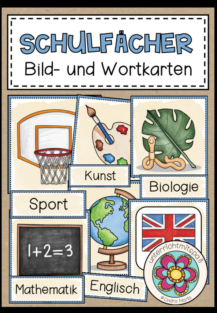 SCHULFÄCHER – Bild- und Wortkarten (DAF/DAZ)