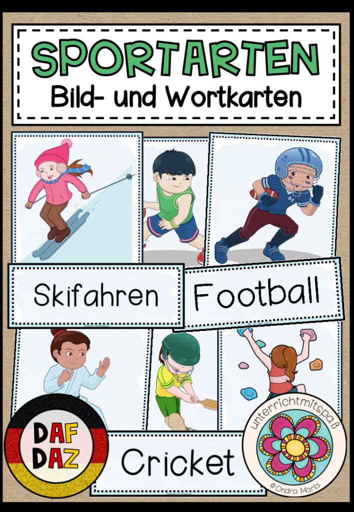 SPORTARTEN – Bild- und Wortkarten (DAF/DAZ)