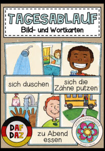 TAGESABLAUF – Bild- und Wortkarten (DAF/DAZ)