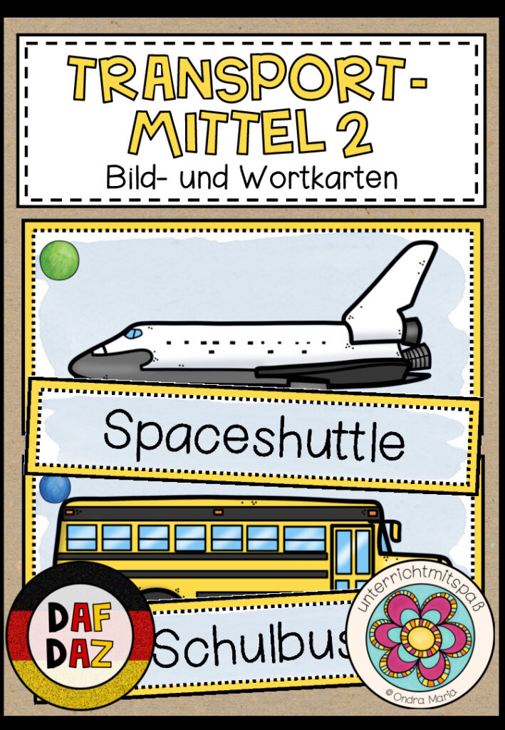 TRANSPORTMITTEL 2 – Bild- und Wortkarten (DAF/DAZ)