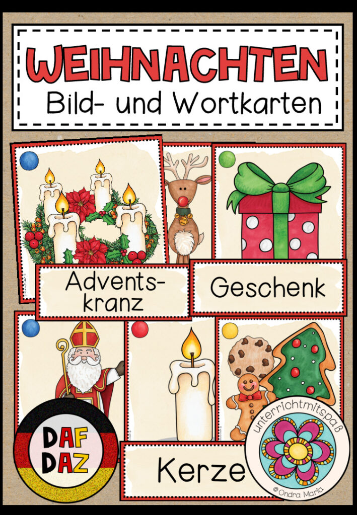 WEIHNACHTEN – Bild- und Wortkarten
