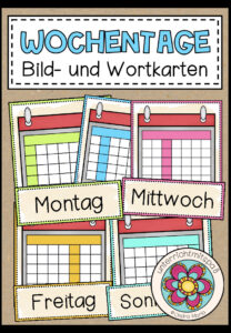 WOCHENTAGE – Bild- und Wortkarten (DAF/DAZ)