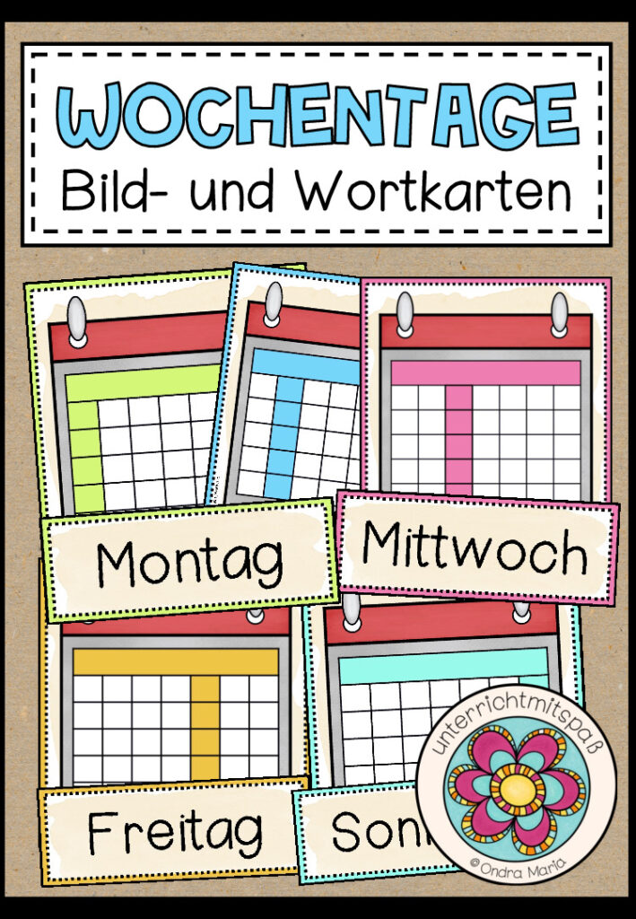 WOCHENTAGE – Bild- und Wortkarten (DAF/DAZ)