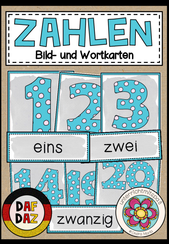ZAHLEN – Bild- und Wortkarten (DAF/DAZ)