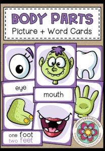BODY PARTS – Picture + Word Cards