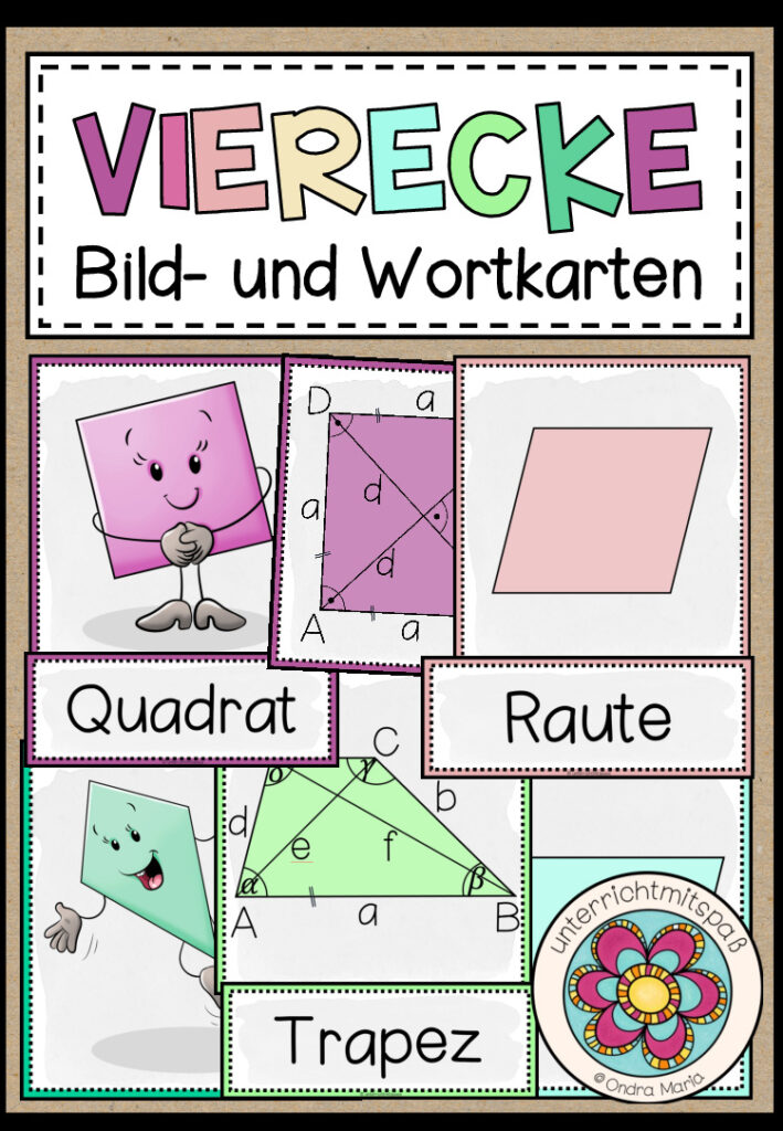 VIERECKE – Bild- und Wortkarten