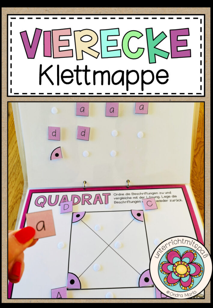 VIERECKE (Beschriftung) – Klettmappe