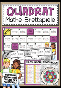 QUADRAT (Umfang und Fläche) – 2 Mathe-Brettspiele